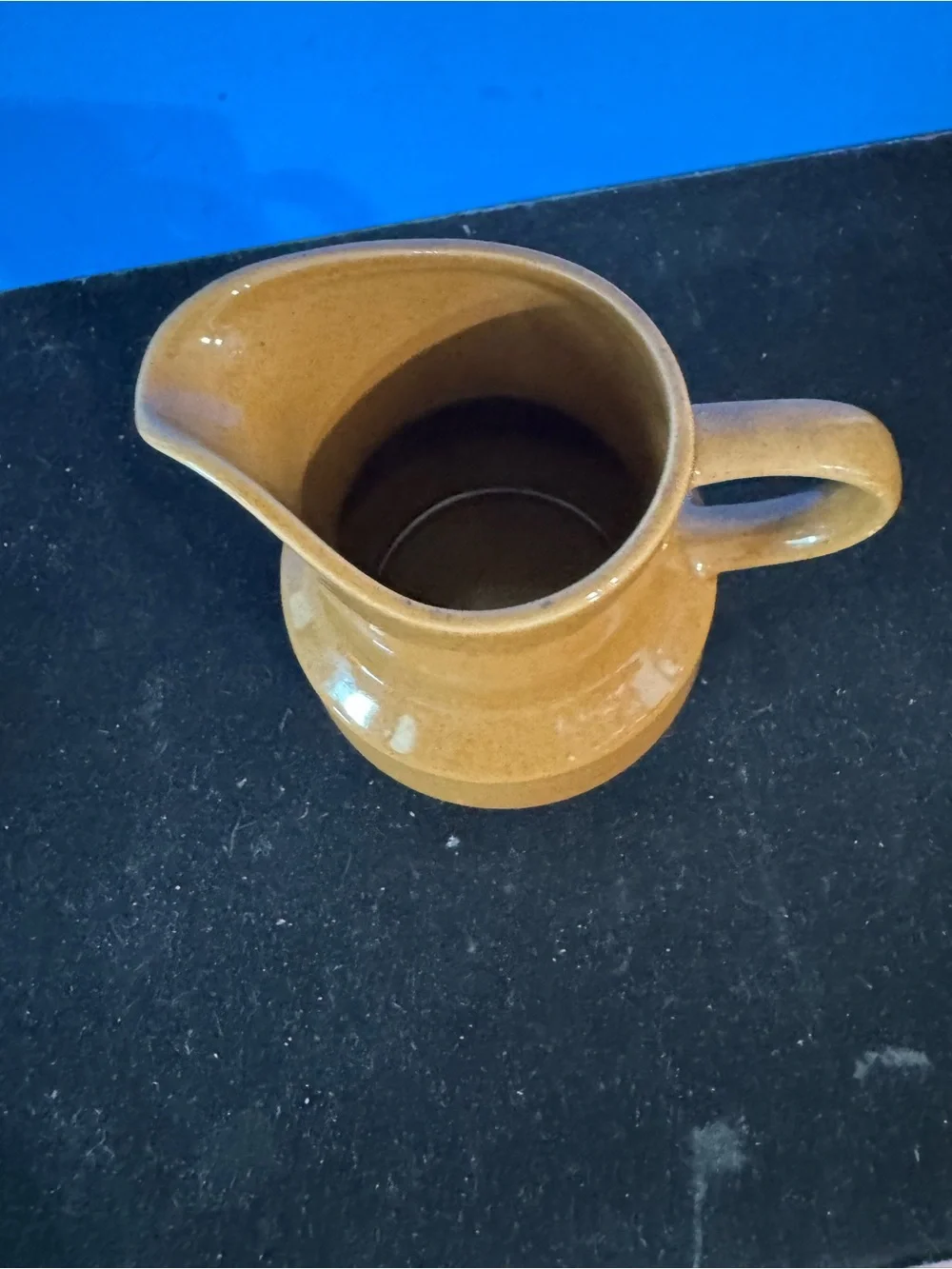 Daisy Vale Tan by JCPENNEY Mustard Yellow Ceramic Creamer Pitcher -
